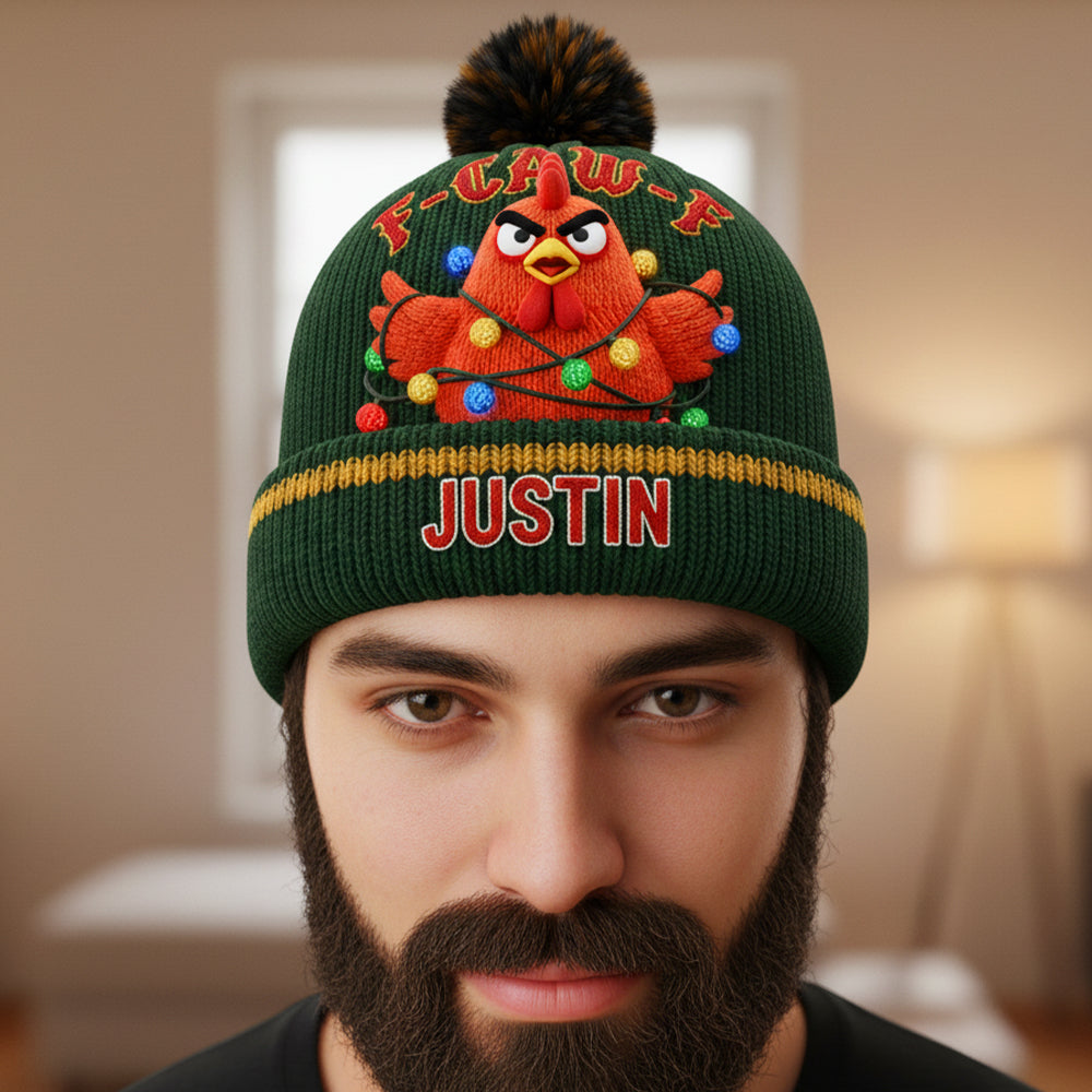 Personalized Humorous Christmas Gifts For Coworkers, Friends Bobble Beanie Hat 02natn091025-Homacus