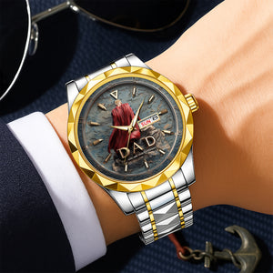 Proud Grandpa Men's Watch Personalized Gifts for Dad 03TGDT290725-Homacus