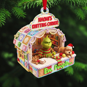 Personalized Gifts For Christmas, Knitting Corner Acrylic Ornament 03kita091025-Homacus