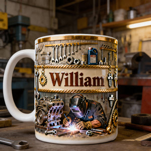 Proud Welder At Work Mug- Personalized Gifts For Welder 04PALU201225-Homacus