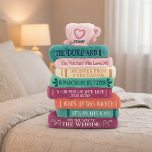 Book Stack Custom Shaped Pillow - Personalized Gifts For Book Lovers 03natn031225-Homacus
