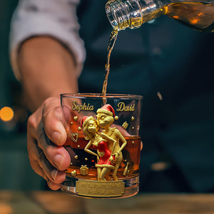 Cheeky Couple Drinking Glass - Personalized Gifts For Couples 06PGLU221025-Homacus