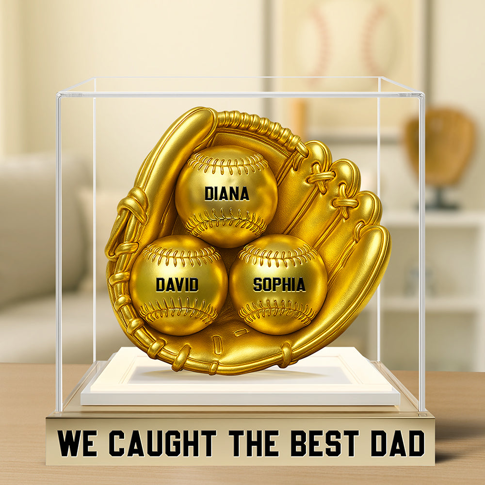 Baseball Dad Acrylic Plaque Personalized Gifts For Dad 02TGQN170525-Homacus
