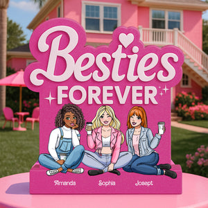 Besties Forever Acrylic Plaque - Personalized Gifts For Besties 01NALU190525HH-Homacus