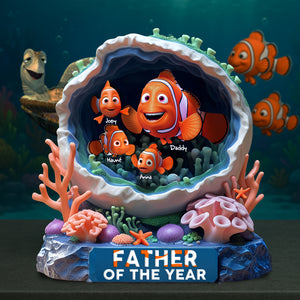 Personalized Gifts For Dad Acrylic Plaque, Father Of The Year 03QHLU150425-Homacus