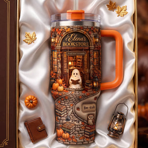 Autumn Boo Bookaholic 40oz Tumbler With Handle, Personalized Gifts For Book Lovers 04qhdh310726-Homacus
