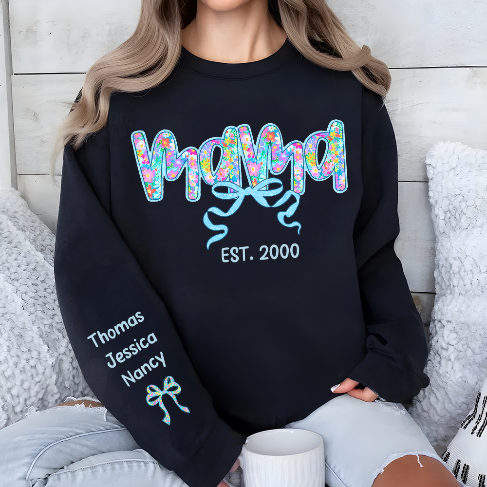 Personalized Gifts For Mom 3D Shirt Mama Flower Bow 03kapu250325-Homacus