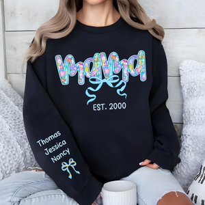 Personalized Gifts For Mom 3D Shirt Mama Flower Bow 03kapu250325-Homacus