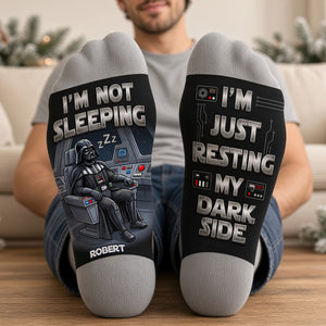Not Sleeping, Just Resting Socks - Personalized Gifts For Film Lovers 03TODT230926