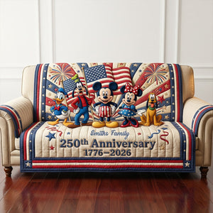 USA 250th Anniversary Quilted Sofa Cover Personalized Gifts 021patn040226