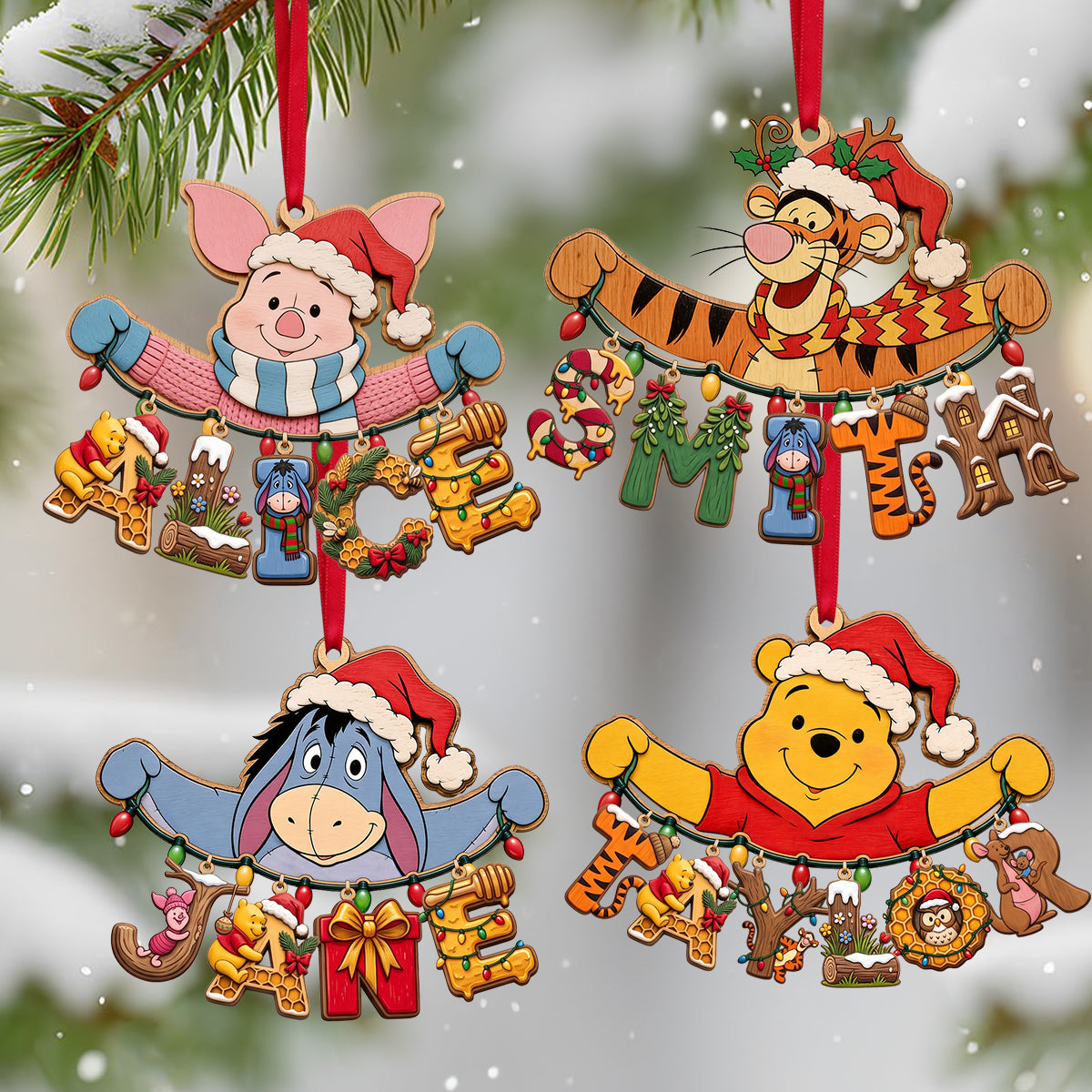 Name Art Woodland String Ornament, Personalized Gifts 03qhtn230926-Homacus