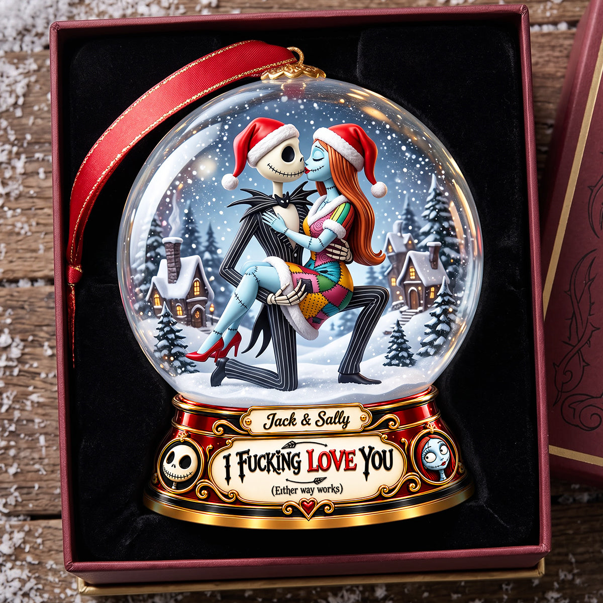 Spooky Loving Couple Ornament - Personalized Christmas Gifts For Couples 06tyta211026
