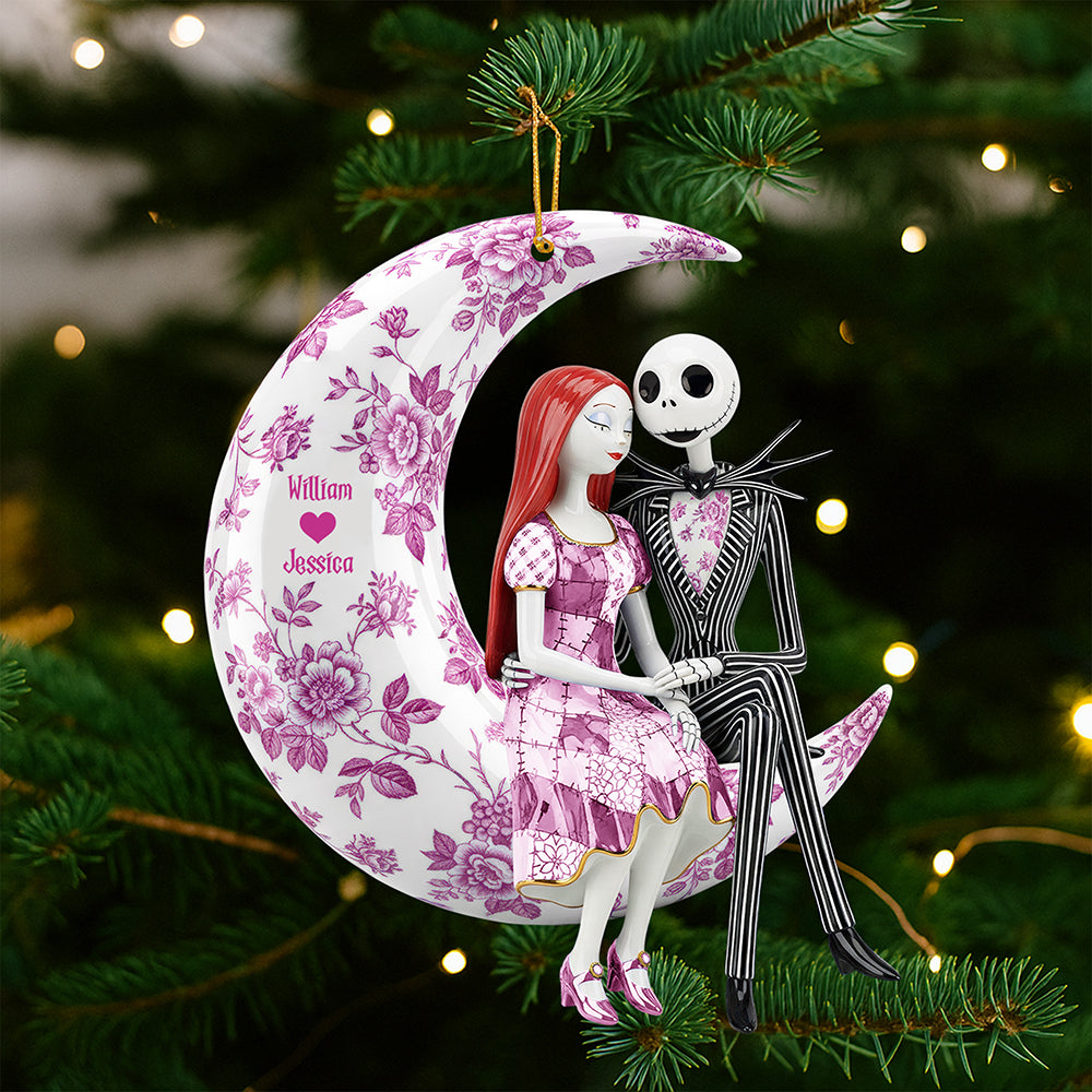 Romantic Moon Couple Ornament – Personalized Christmas Gifts For Couple 03pgqn080925-Homacus