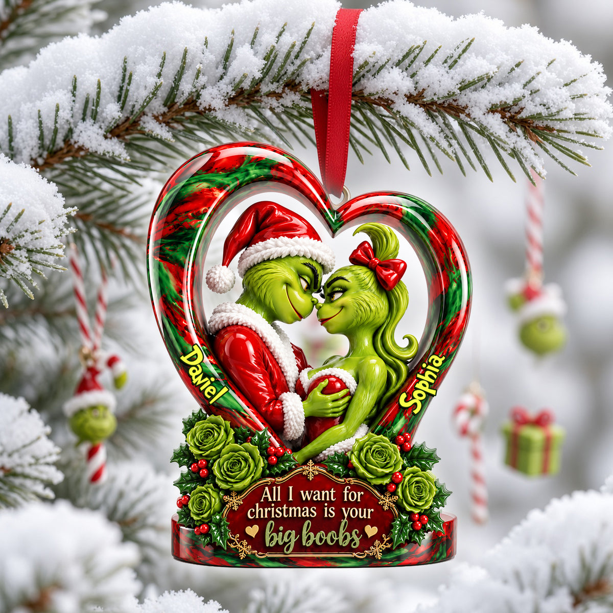 Playful Desire Couple Ornament - Personalized Christmas Gifts 05ohlu240926