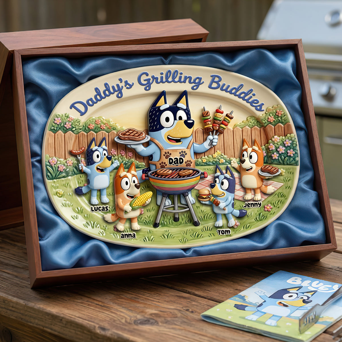 Daddy's Grilling Buddies Plate - Personalized Gifts For Dad 01nadt130526-Homacus