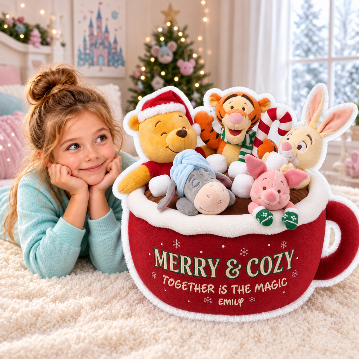 Hot Cocoa Cup Playing Custom Shaped Pillow, Personalized Gifts 01qhqn271026-Homacus