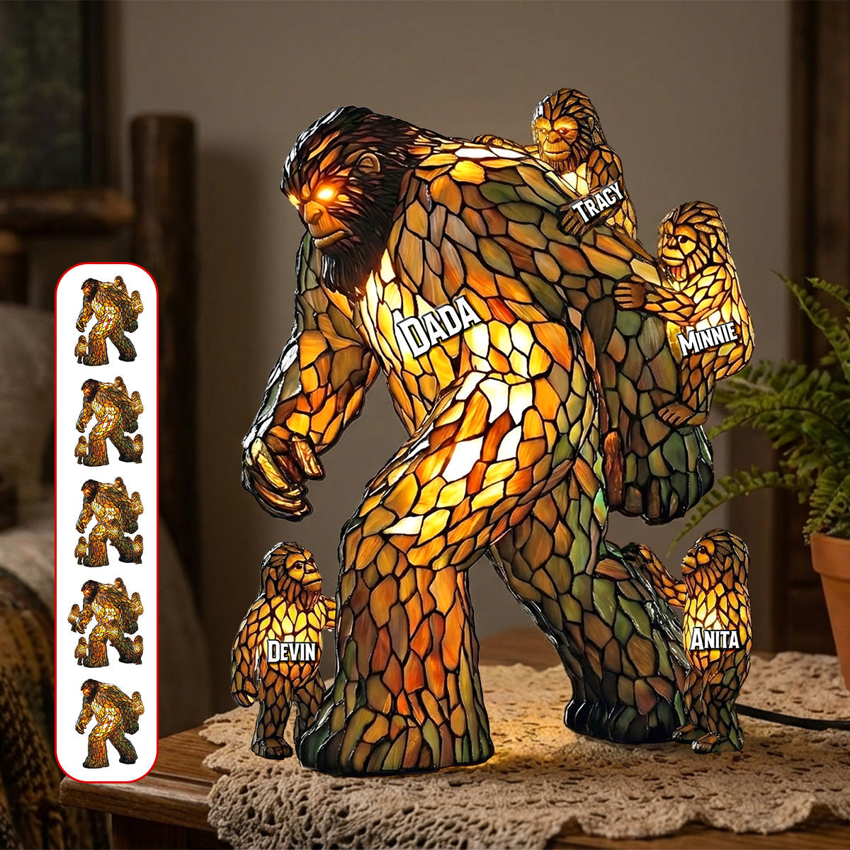 Papa Bigfoot Acrylic Light Box - Personalized Gifts For Dad 01NAMG270226-Homacus