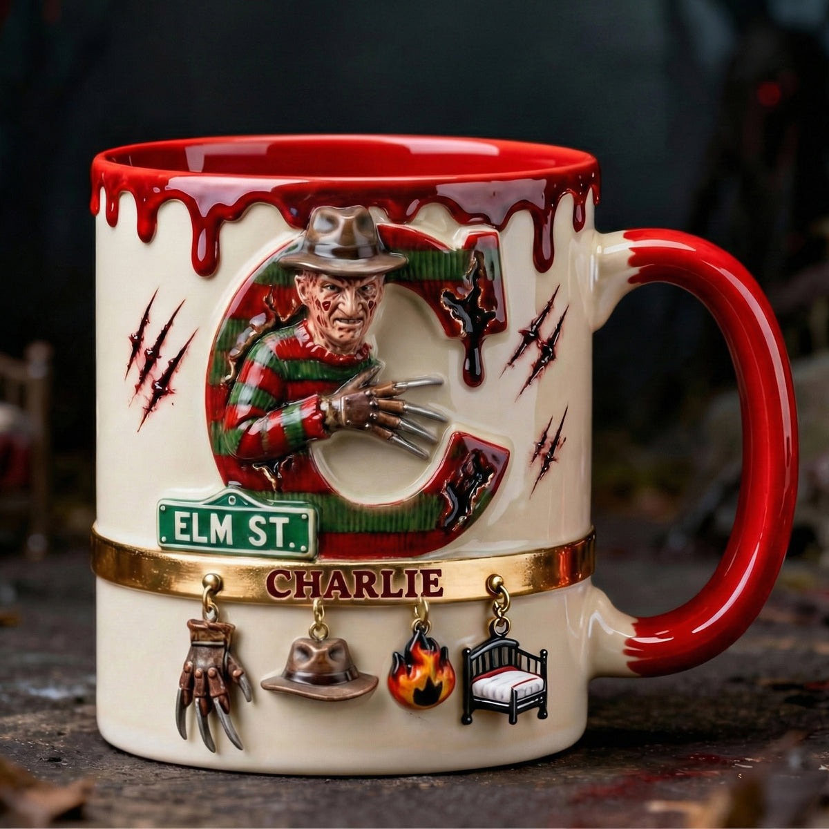 Nightmare Alphabet Initial Letter Accent Mug - Personalized Gifts 03qhqn140126-Homacus