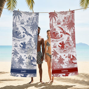 Winged Vibes Beach Towel Personalized Gifts For Fantasy Lovers 03TGDT180725-Homacus