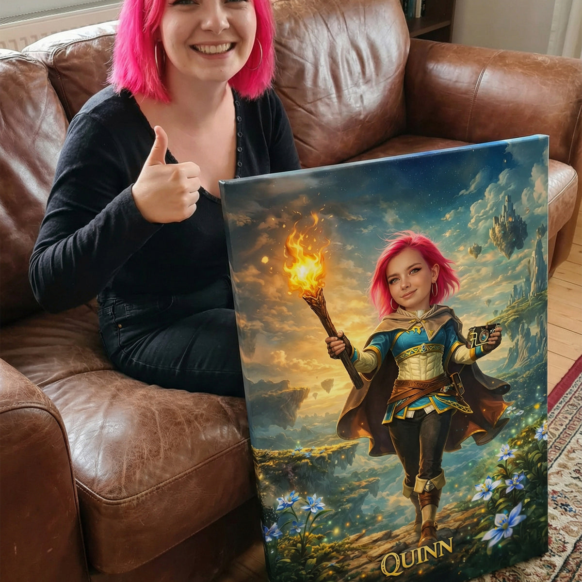 Strong Girl Custom Photo Canvas Print - Personalized Gifts For Her 01huqn260226-Homacus