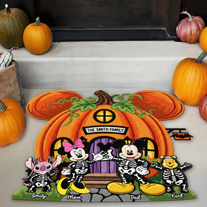 Pumpkin House Doormat - Personalized Halloween Gifts For Family 02naqn140825-Homacus