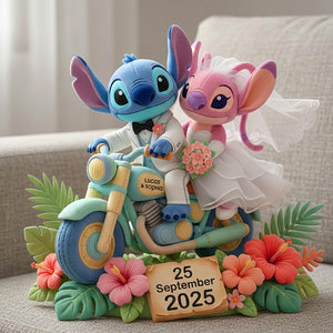 Wedding Couple On Motorbike Custom Shaped Pillow - Personalized Gifts For Couples 02patn161225-Homacus