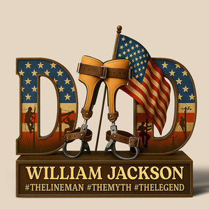 Hero Lineman Dad Acrylic Plaque - Personalized Gifts For Dad 03qhqn090525-Homacus