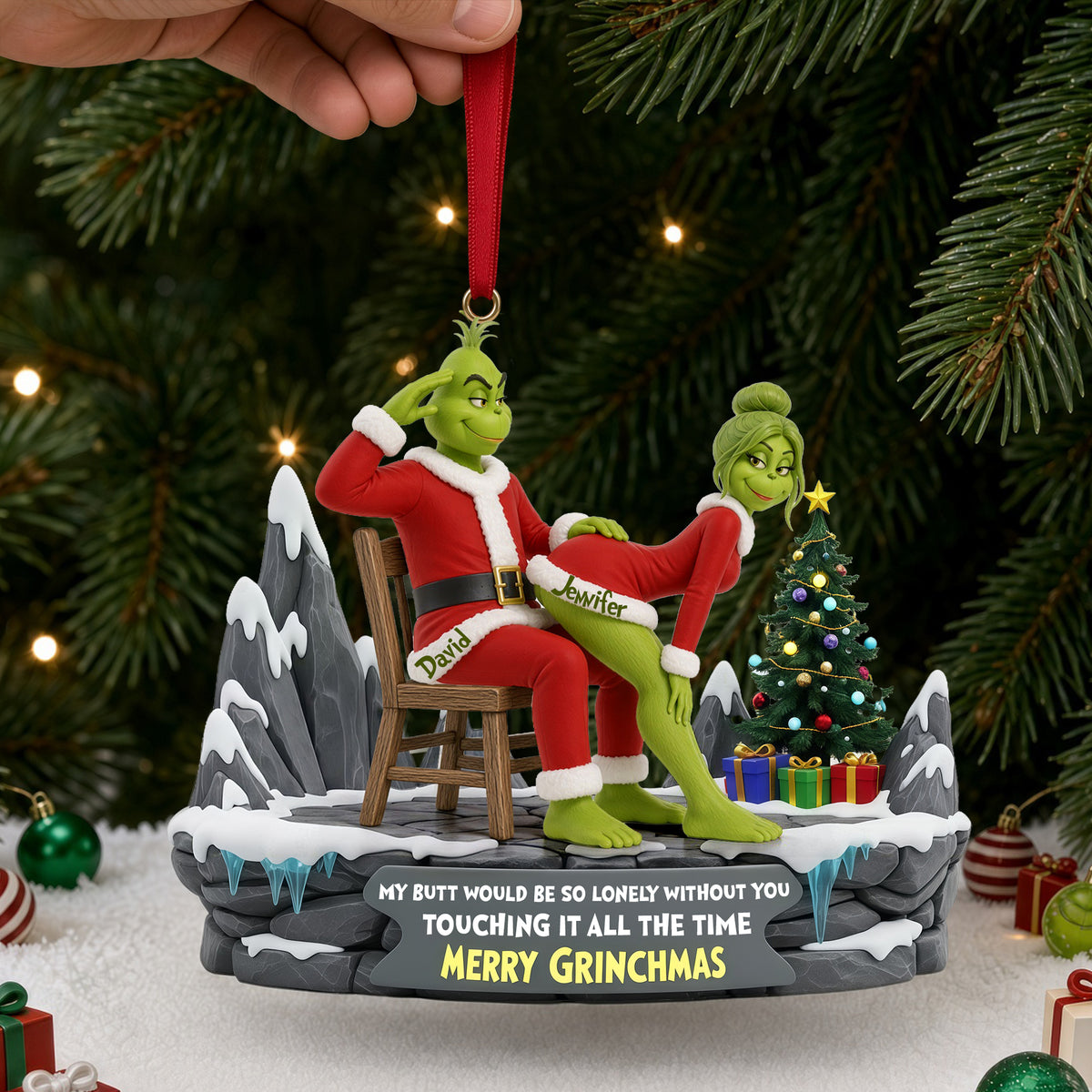 Festive Trouble Couple Ornament - Personalized Christmas Gifts For Couple 03ohlu150926