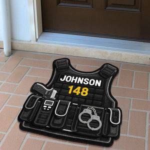 Personalized Gifts For Police Custom Shape Doormat 02hymg221025-Homacus
