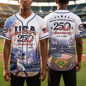 American 250 Baseball Jersey, Personalized Gifts For Sport Lovers 02qhlu250626-Homacus