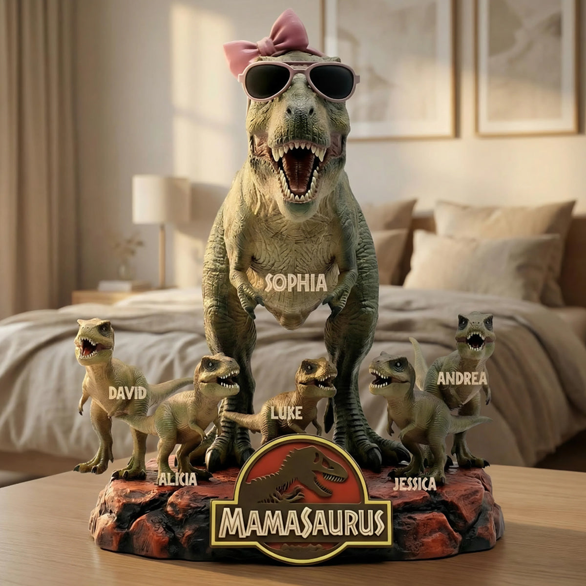 Mama Saurus Acrylic Plaque - Personalized Gifts For Mother's Day 01hyta020226-Homacus