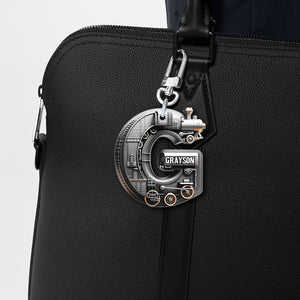 Custom Alphabet Letter Gifts For Train Lovers Keychain 04xqtn060225-Homacus