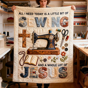 Jesus And Sewing Blanket - Gifts For Christians 01patn251225-Homacus