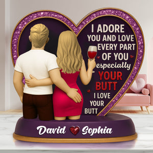Hugging Couple Acrylic Plaque - Personalized Gifts For Couple 01NALU230525-Homacus