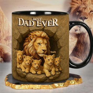 Best Lion Dad Coffee Accent Mug - Personalized Gifts For Dad 02XQLU240425-Homacus
