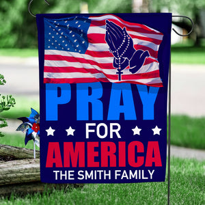 Personalized Gifts For Family Garden Flag Pray For America Flag 04ACDT170724-Homacus
