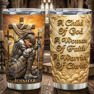 Kneeling Knight Woman Tumbler - Personalized Gifts For Christians 01huta170326-Homacus