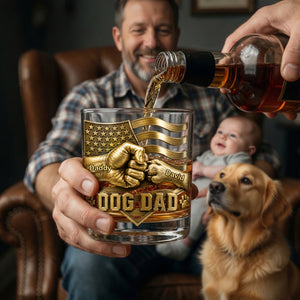 Dog Dad Drinking Glass - Personalized Gifts For Dads 03nalu190526-Homacus