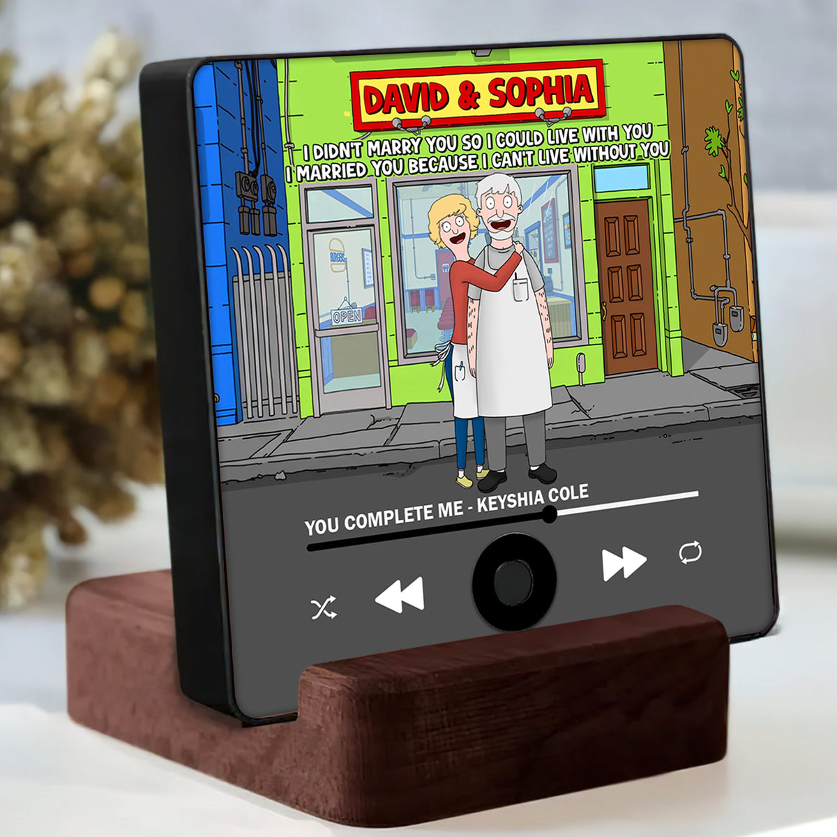 Custom Music Fridge Magnet Gifts For Couple 02qhtn301224hg I Can't Live Without You-Homacus