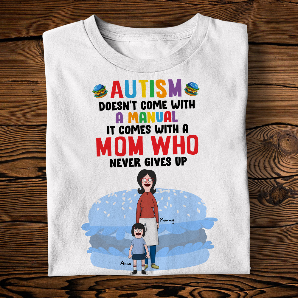 Personalized Gifts For Autism Mom Shirt, Mom & Her Little Kid 01KALU100325HG-Homacus