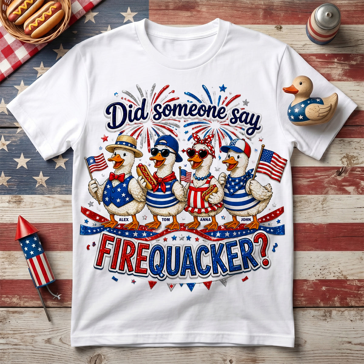 250th Anniversary Quacker Squad Shirt - Personalized Gifts For Patriotics Shirt 04PADT270526-Homacus