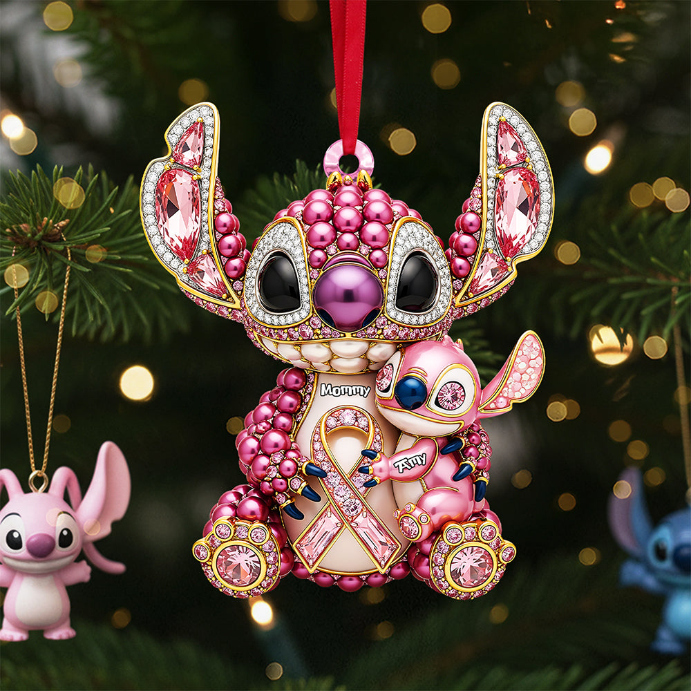 Breast Cancer Mom Ornament - Personalized Gifts For Mom 05nata060925-Homacus