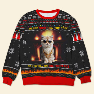 Custom Photo Christmas Ugly Sweaters, Fireplace & Led Christmas Lights 02TGQN121024-Homacus