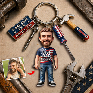 USA Tool Kit Daddy Keychain With Charms Custom Photo Gifts 03PADT020526-Homacus