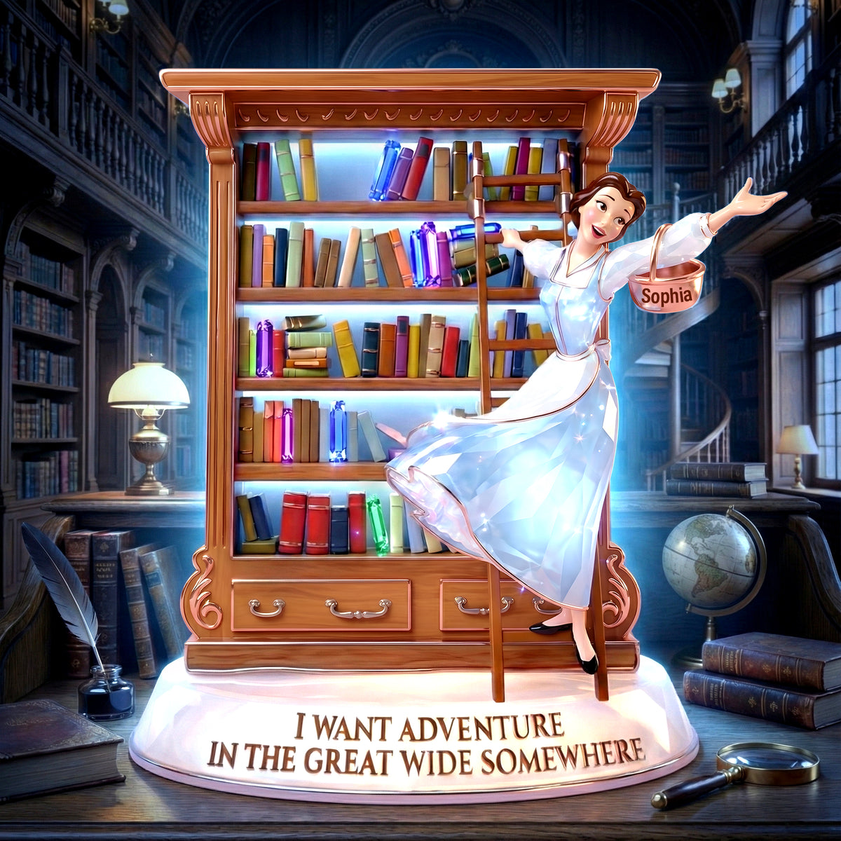 Bookworm Adventure Light Box Personalized Gifts For Book Lovers 01QHLU041225-Homacus