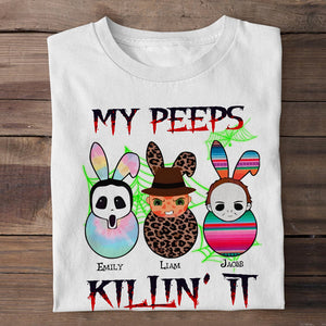 Personalized Gifts For Family Shirt My Peeps Killin It 01KAPU210224-Homacus