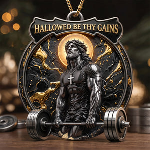 Jesus Lifts Acrylic Ornament, Personalized Gifts For Gymers & Weighlifting Lovers 02QHQN170826-Homacus