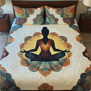 Mandala Meditation Quilt Bed Set - Gifts For Yoga Lovers 06TGLU170725-Homacus