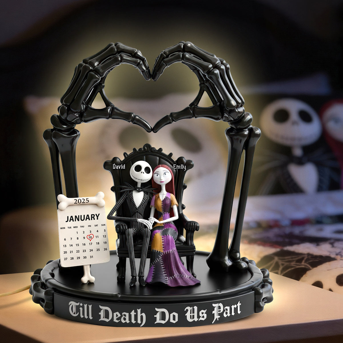 Spooky Couple Acrylic Light Box - Personalized Gifts For Couple 04toqn241225-Homacus