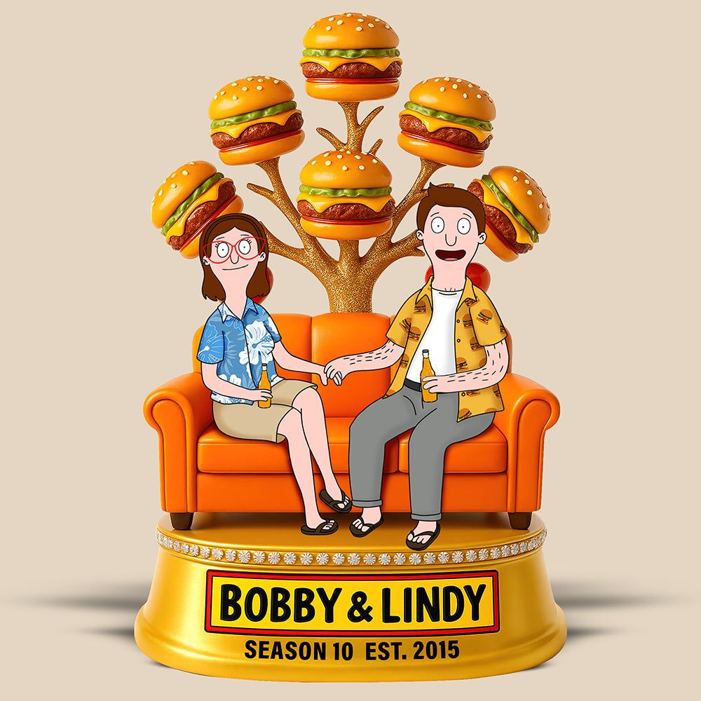 Burger Couple Acrylic Plaque Personalized Gifts For Couple 01OHQN050625PA-Homacus